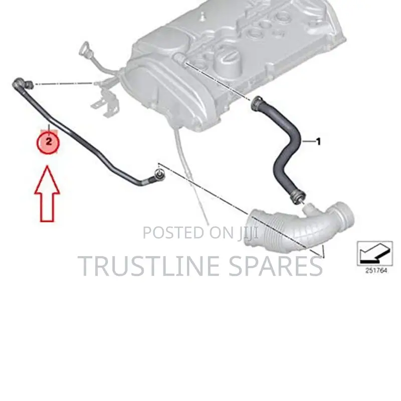 BMW F20 F21 F30 Petrol Crankcase Ventilation Vent Tubing