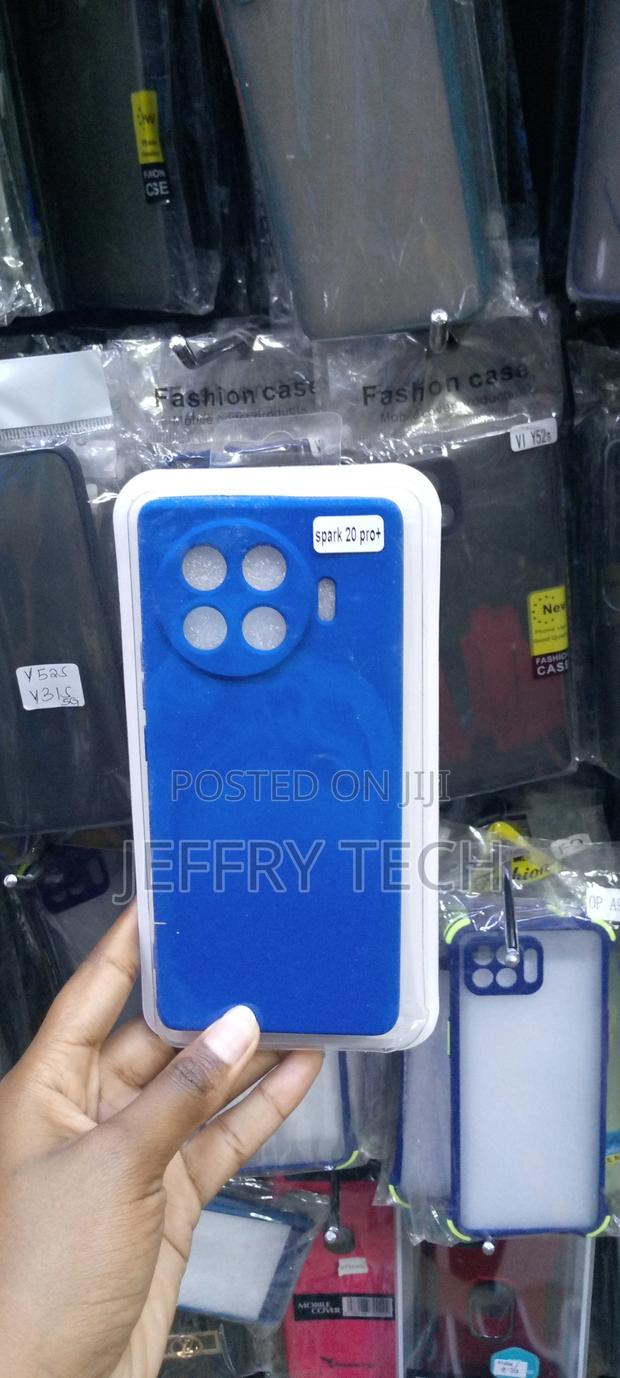 Blue Tecno Spark 20 Pro+ Solid Color Liquid Silicone Drop - main view