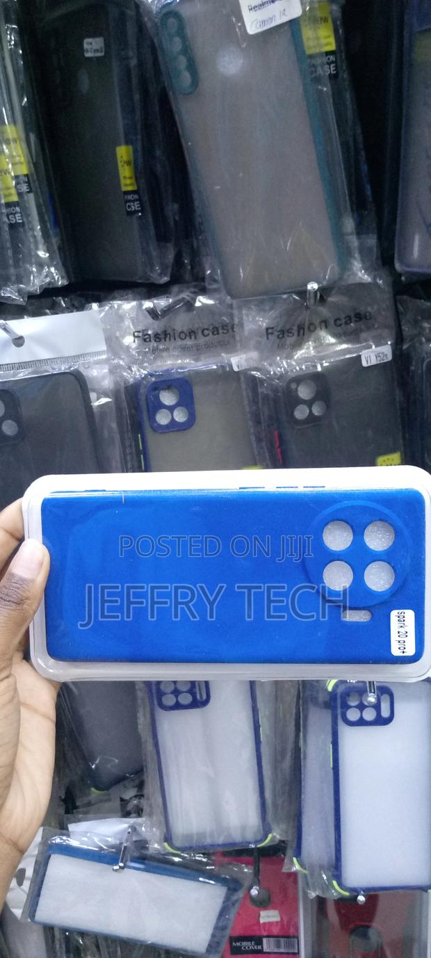 Blue Tecno Spark 20 Pro+ Solid Color Liquid Silicone Drop - thumbnail 3