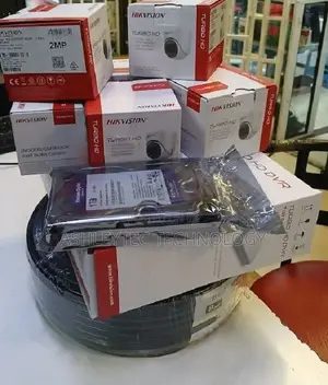 New 4 Four Hikvision 4 CCTV Set Camera CCTV Installation Kit