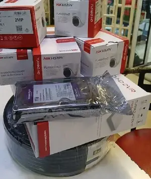Hikvision 4 CCTV Set Camera CCTV Installation Kit*