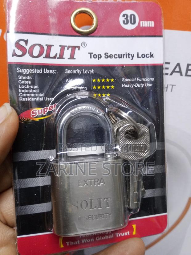 Solit Padlock Top Security Lock 30mm