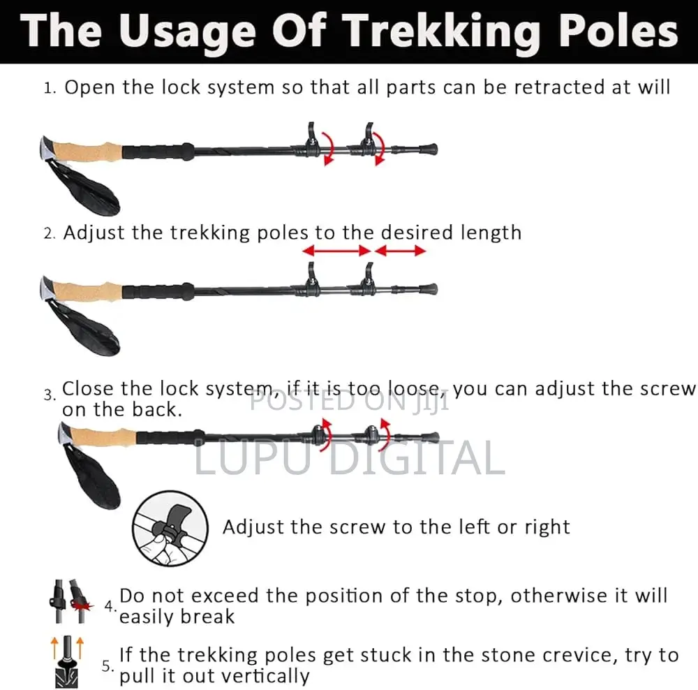 Adjustable Hiking Sticks Per Piece Available