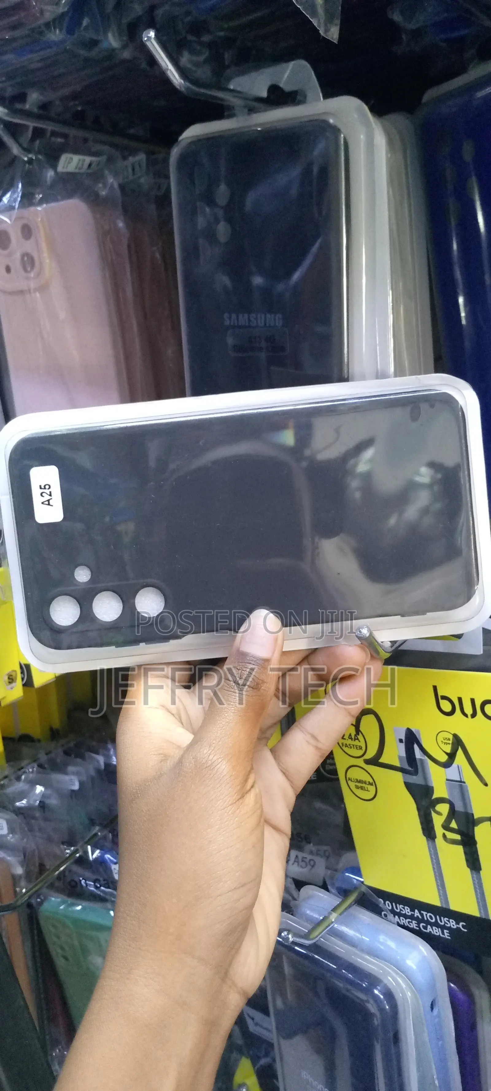 BLACK Silicone Case A25