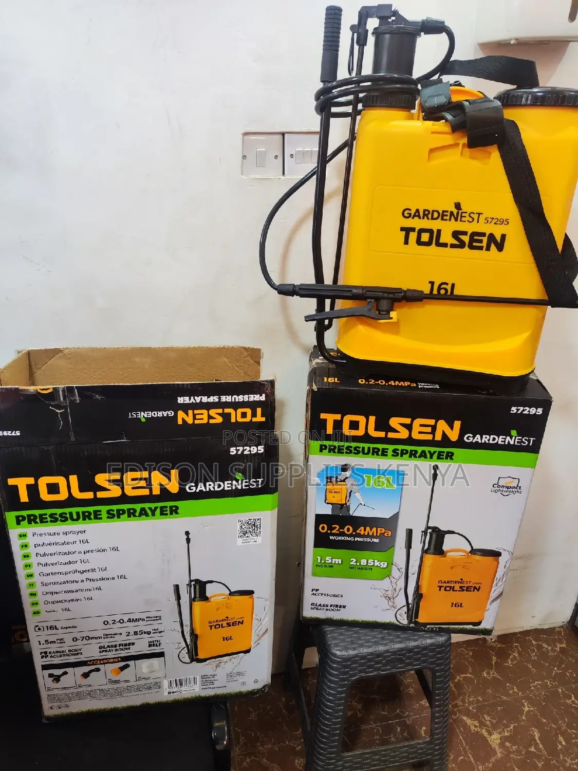 Fumigation Bottle Sprayer 16 Litre Tolsen Knapsack Sprayers