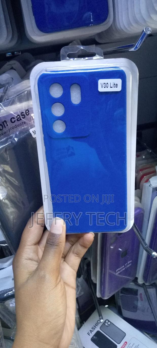 Vivo V30 Lite Case, Black Shockproof Bumper Sleeves, - main view