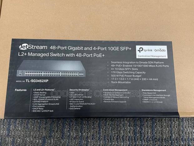 Tp-link 48-port Gigabit L2+ Managed Switch With 48-port Poe