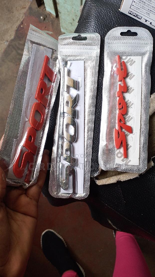 Red ,Black, Silver Sport Badge