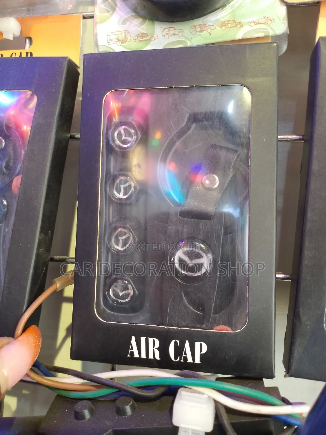 4pc Mazda Black Tire Valve Caps