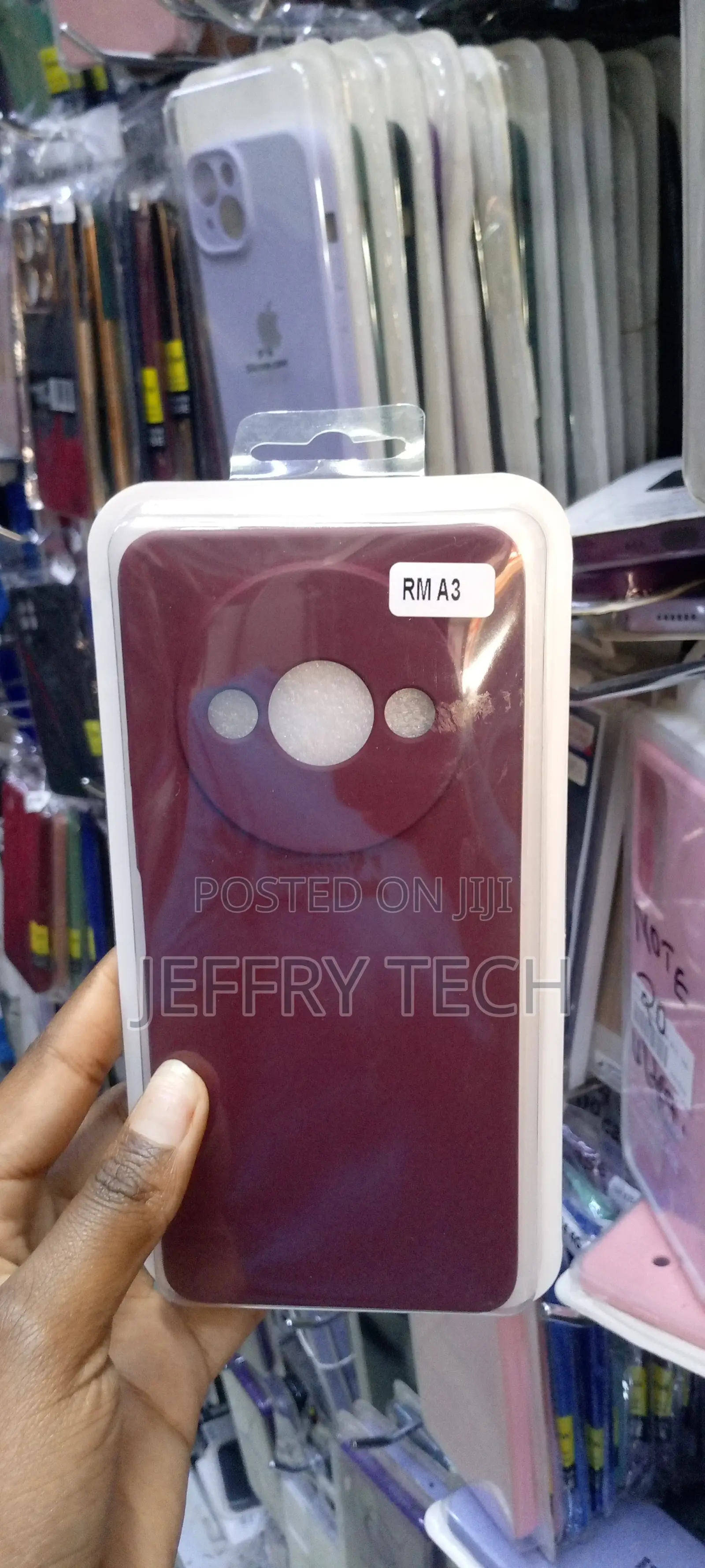 Redmi A3 Silicon Back Cover Soft Cloth Inside Red