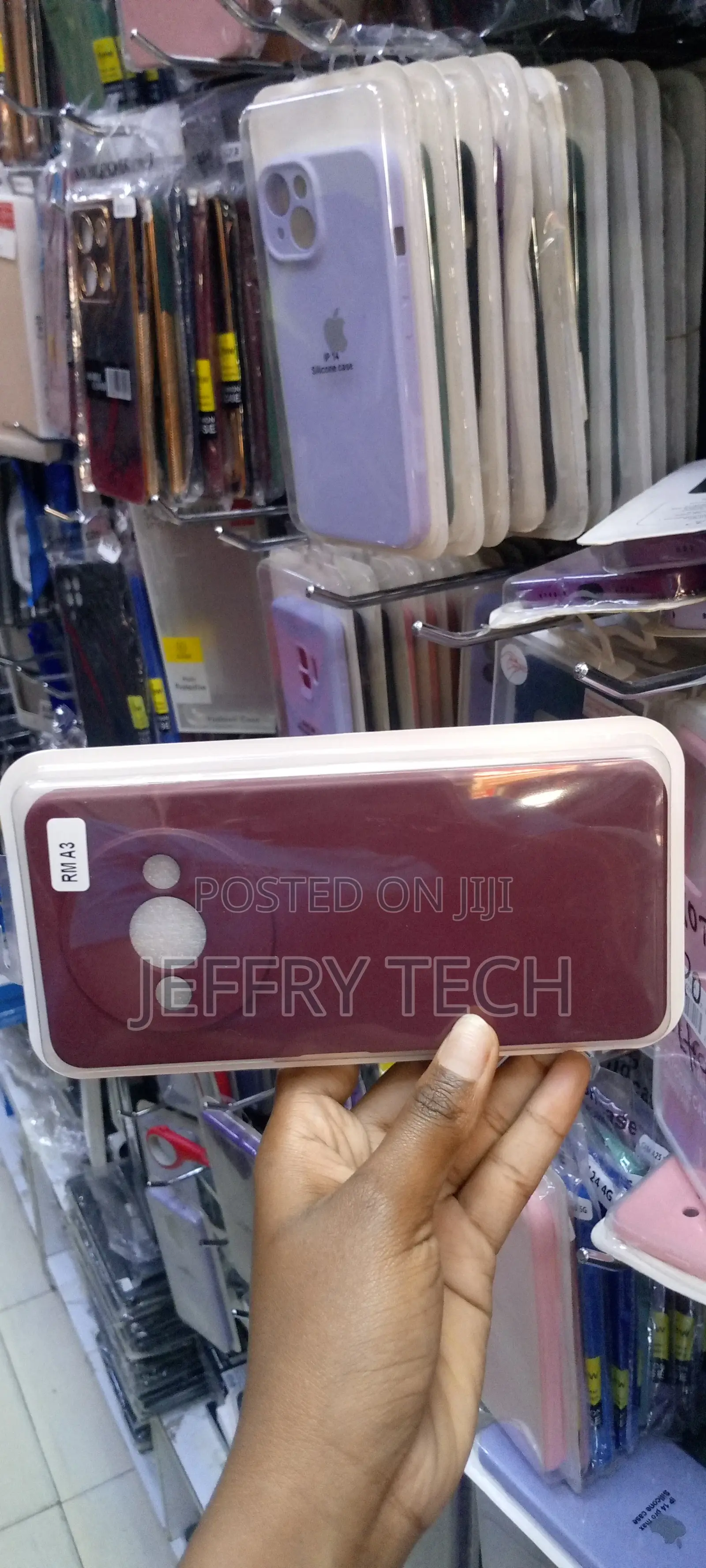 Redmi A3 Silicon Back Cover Soft Cloth Inside Red