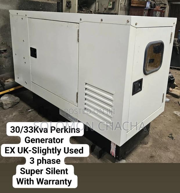 Perkins 30/33kva Generator EX UK Slightly Used Super Silent - main view