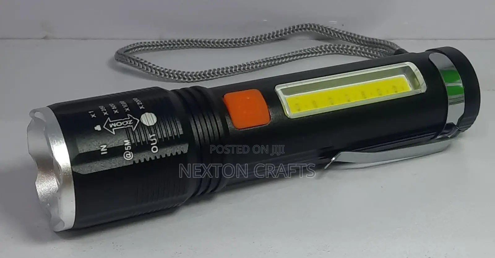 USB Rechargeable Zoom LED COB Torch