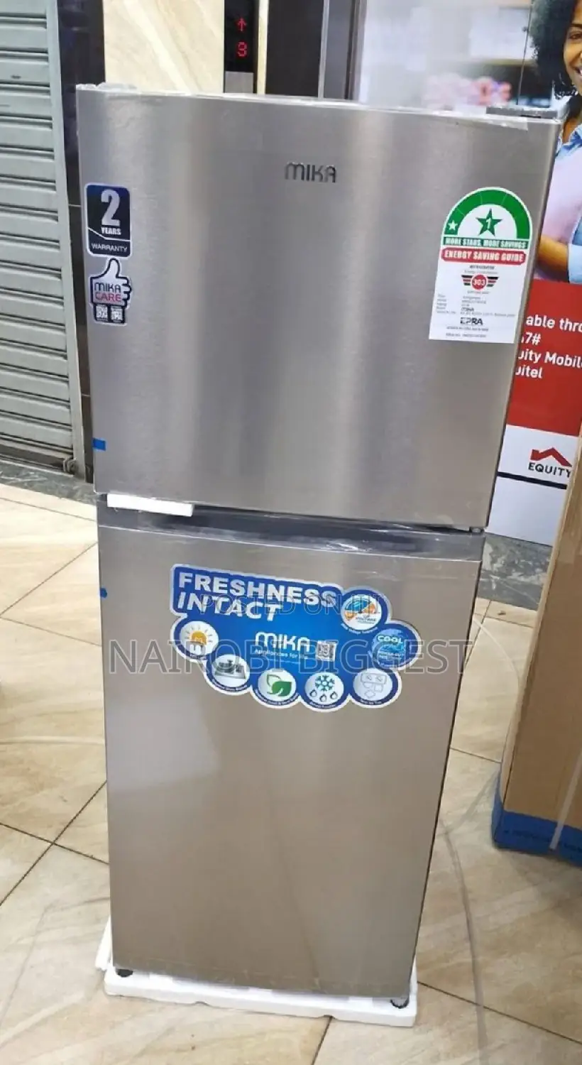 Silver Inox Mika 138 Liters MRDCD138XLB Double Door Fridge,