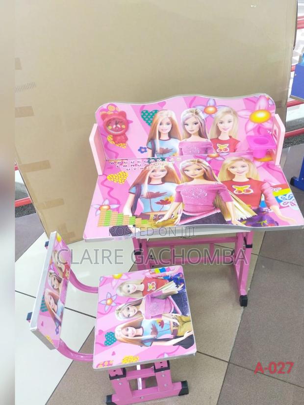 Pink Adjustable Kids Study Table Desk Available - main view