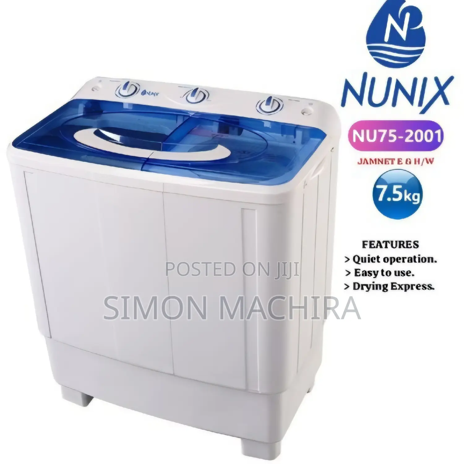 7.5kgs Twin Tub Washing Machine