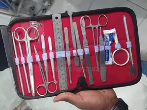 Dissecting Set With Ruler and All Instruments.