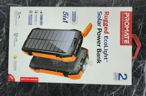 Promate Rugged Ecolight Solar 20000mah Powerbank
