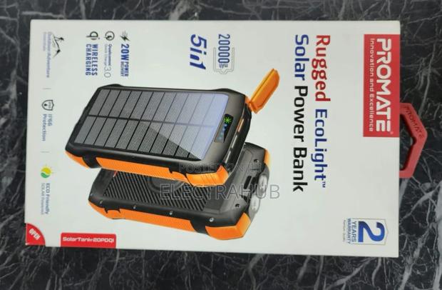 Promate Rugged Ecolight Solar 20000mah Powerbank - thumbnail 2