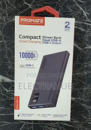 Promate Bolt-10pro 10000mah Compact Power Bank