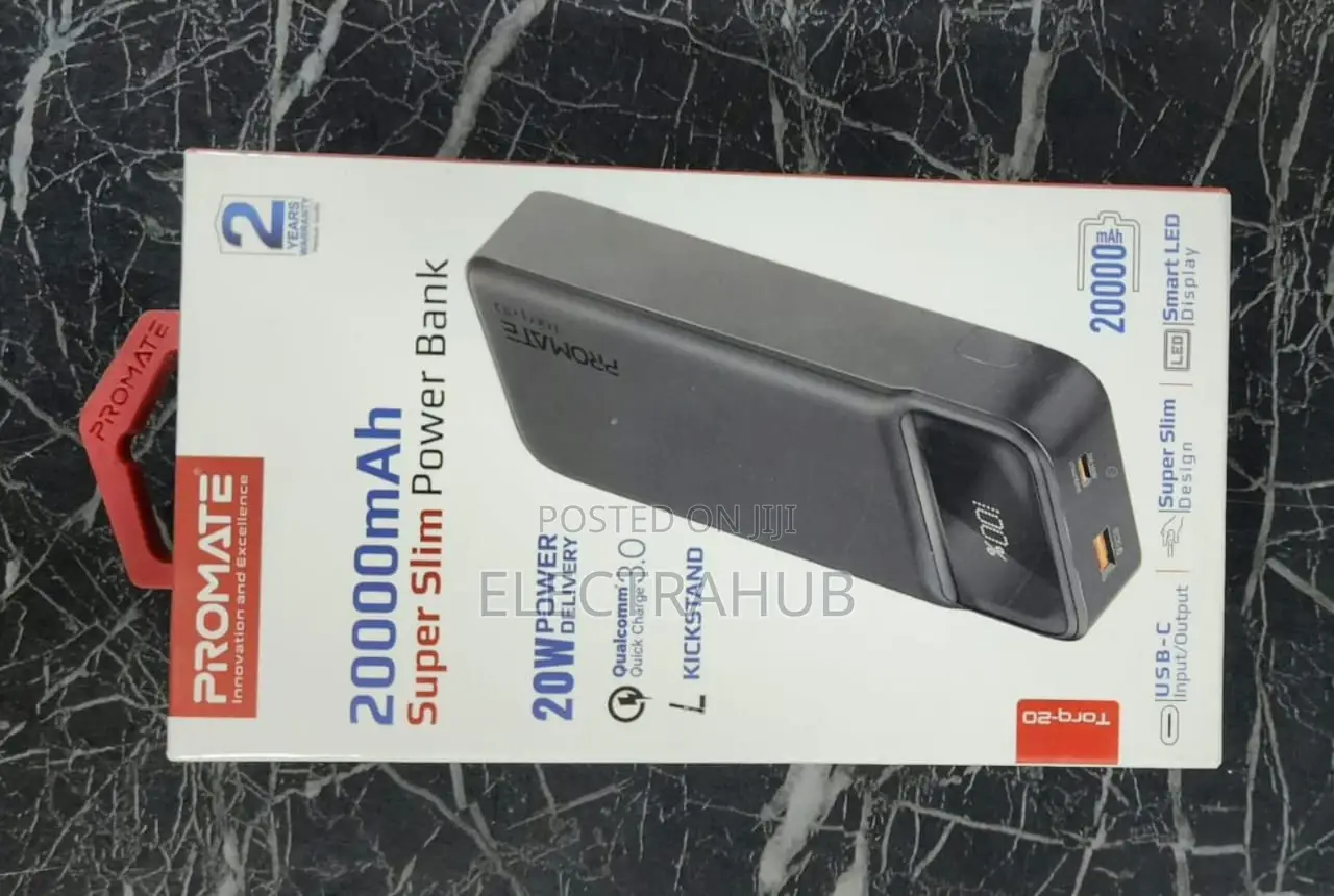 Promate 20000mah Super-Slim Power Bank New Sealed