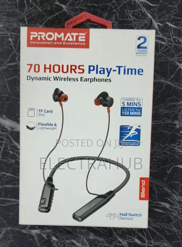 Promate High Definition Wireless Neckband Earphones (BLEND)