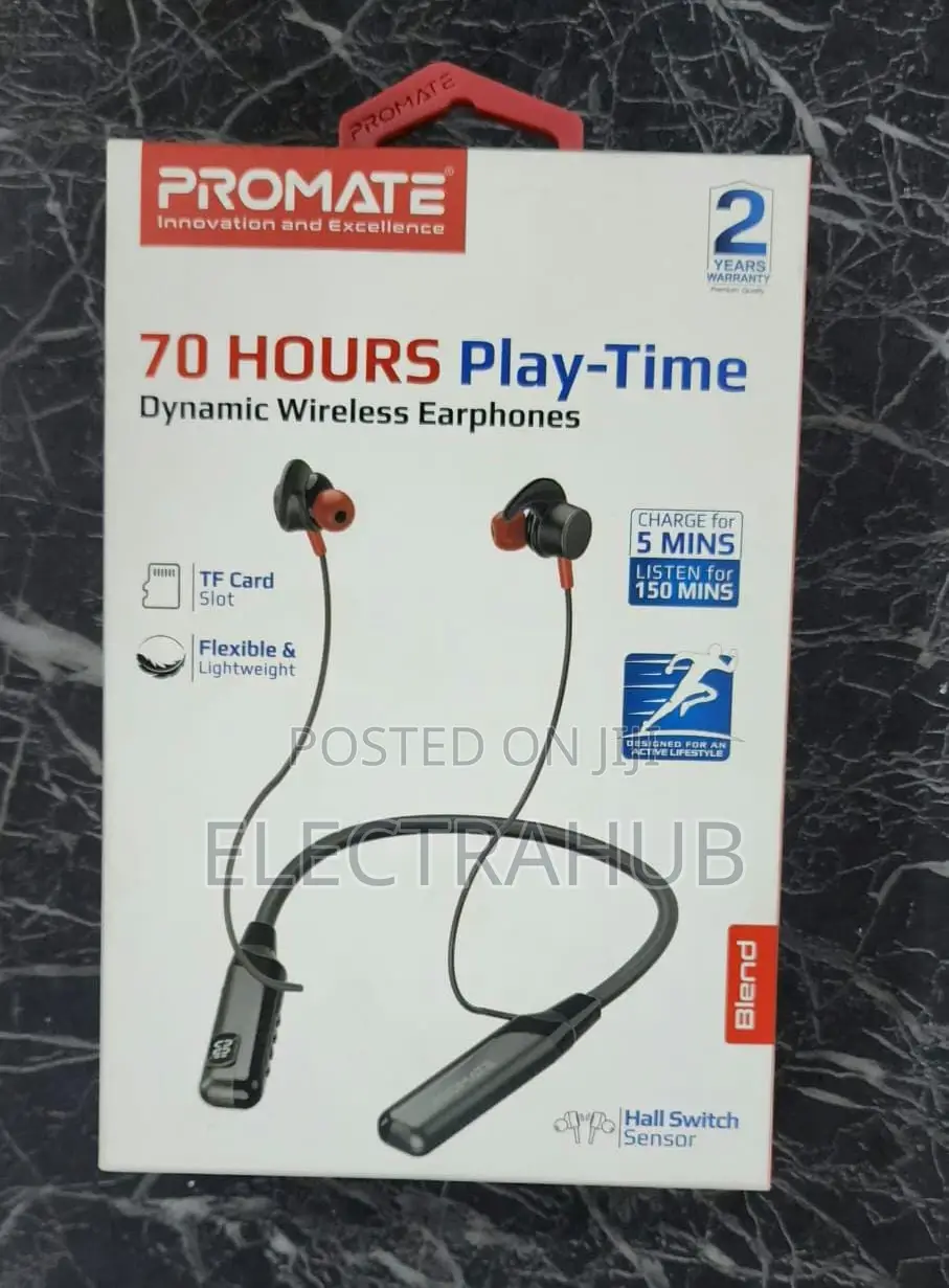 Promate High Definition Wireless Neckband Earphones (BLEND)