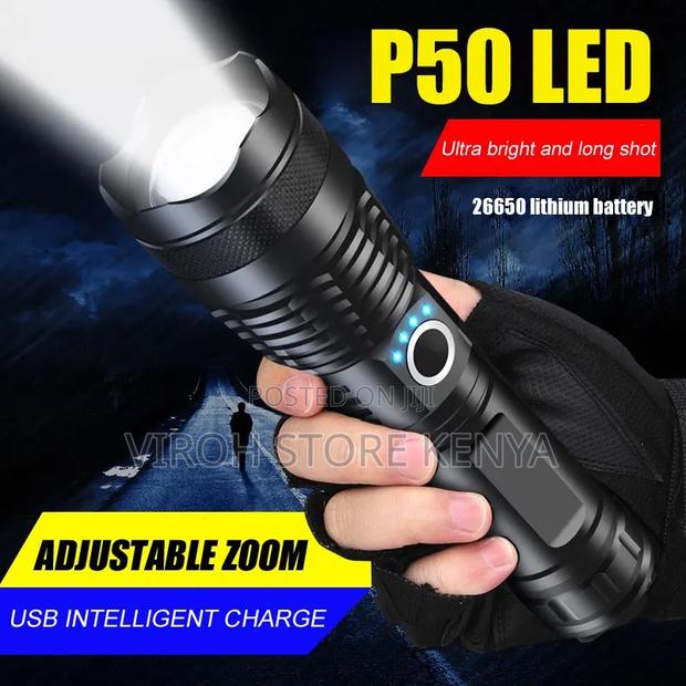 Zooming Rechargeable Flashlight Brightest Torch