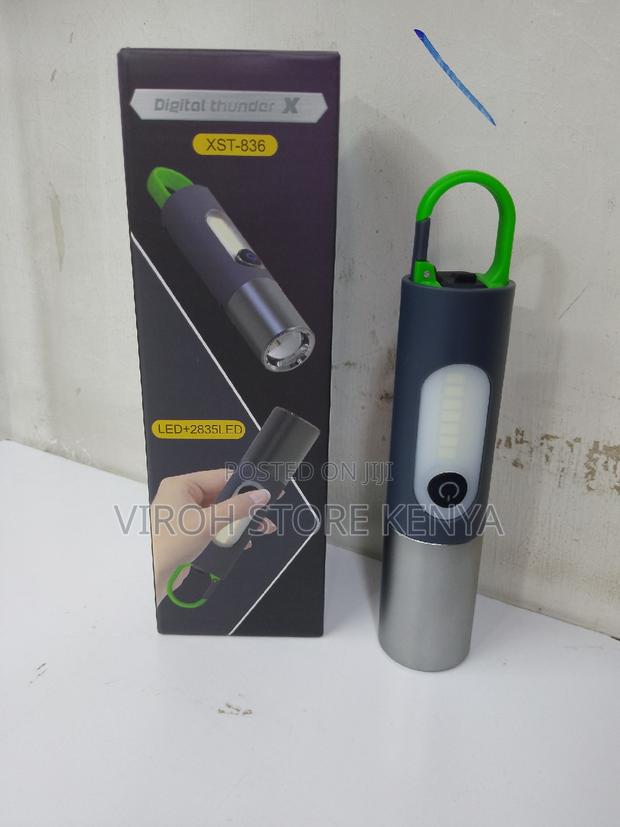 Rechargeable LED Torch 836 With Hanger - thumbnail 3