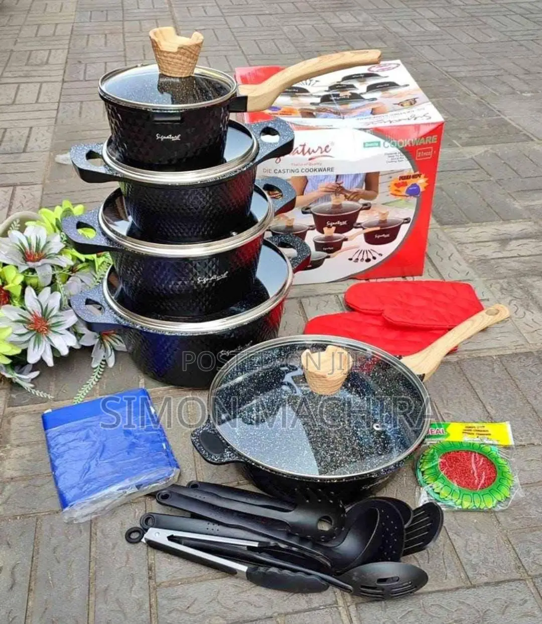 21 PCS Die Cast Cookware Set