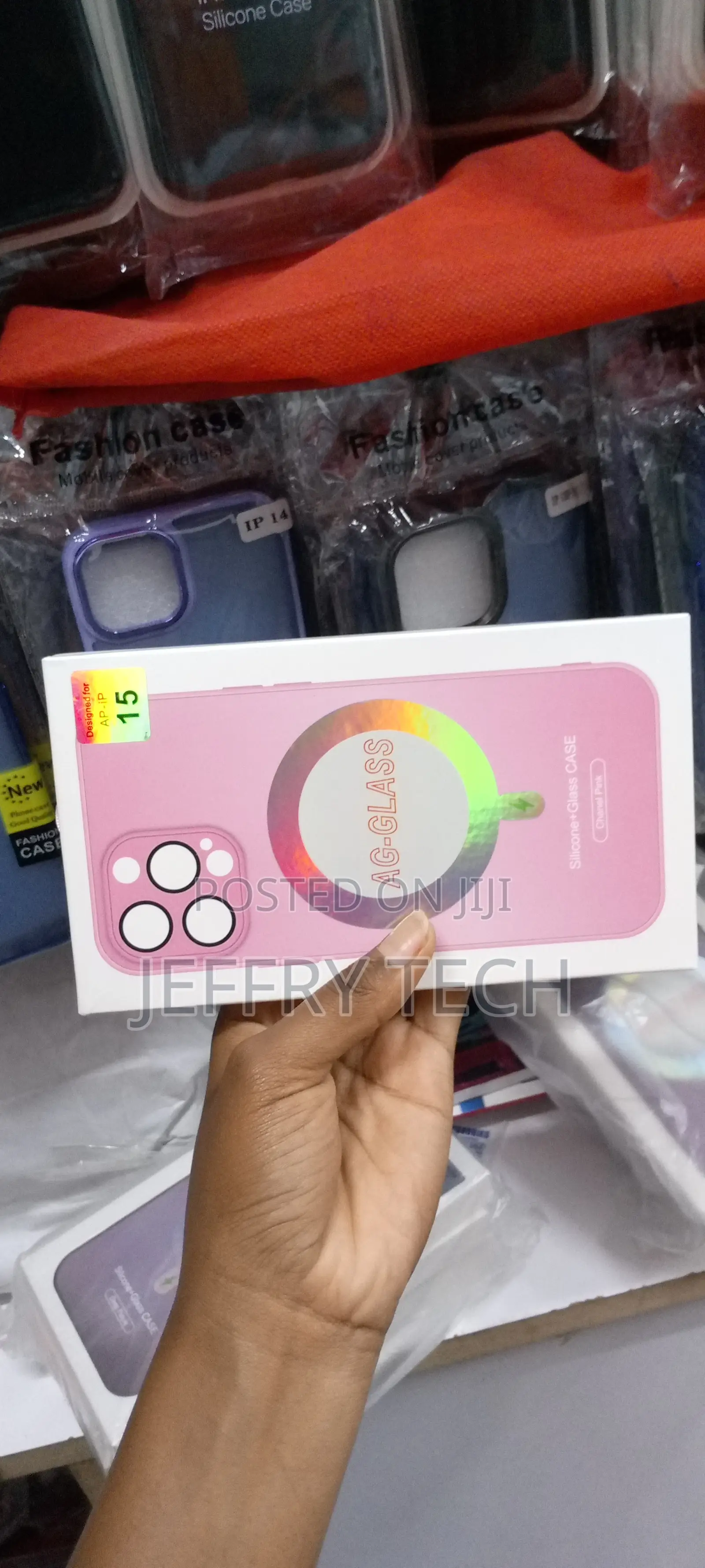 iPhone 15 Pro Case With Magsafe +Silicone+ Glass CASE