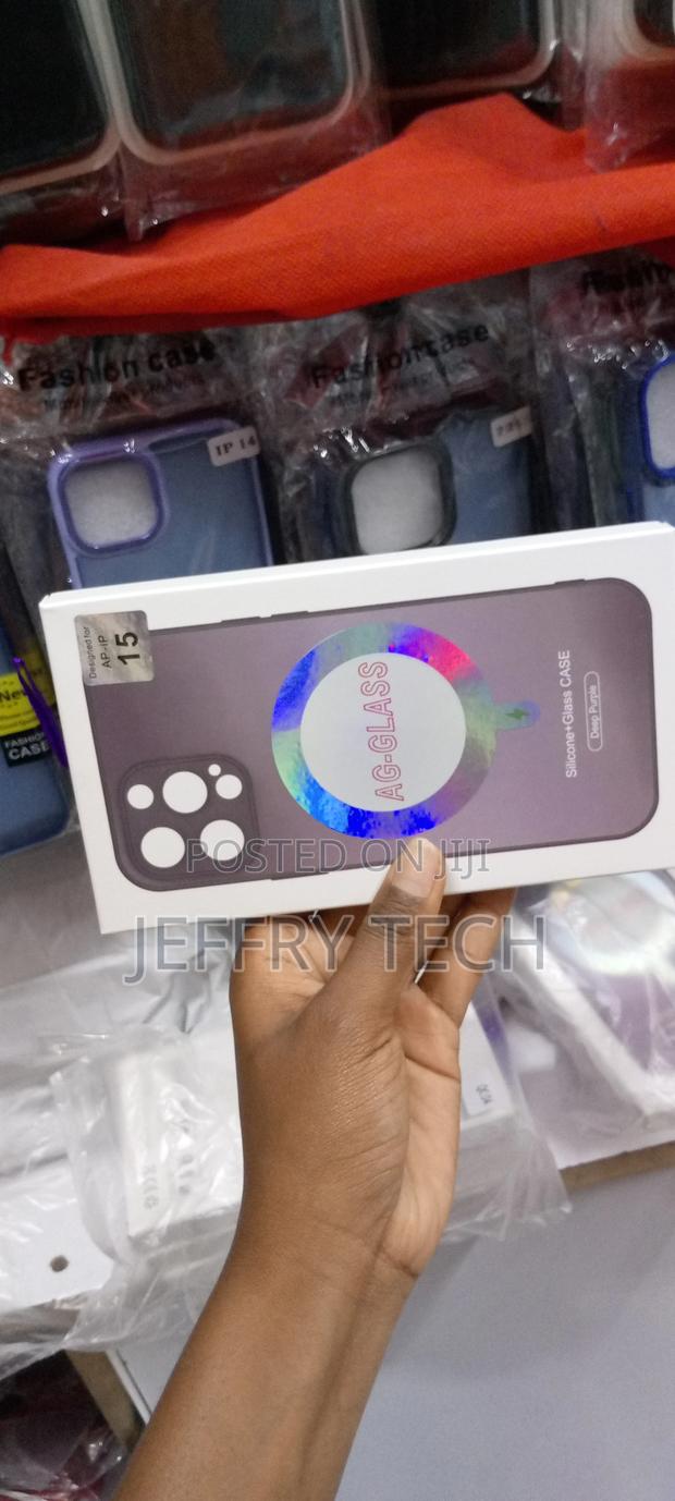 iPhone 15 Pro Silicone + Glass CASE(Lilac Purple) - thumbnail 2