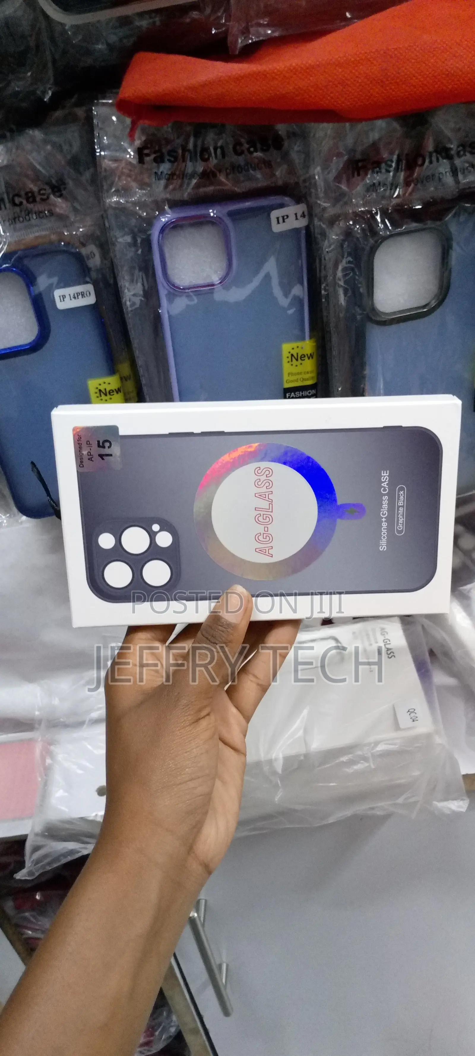 iPhone 15 Pro Max Silicone + Glass Case
