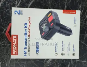 Promate FM Transmitter With Handsfree Quick Charge 3.0
