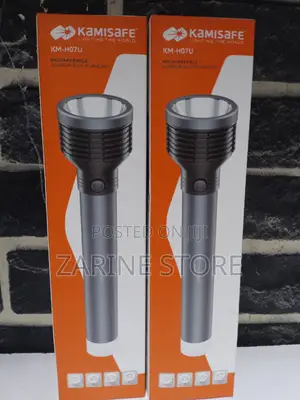 Kamisafe Rechargeable Torch, Uses 3000mah Li-Ion Battery