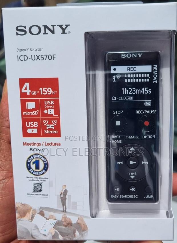 Sony Icd-Ux570f Stereo Ic Recorder
