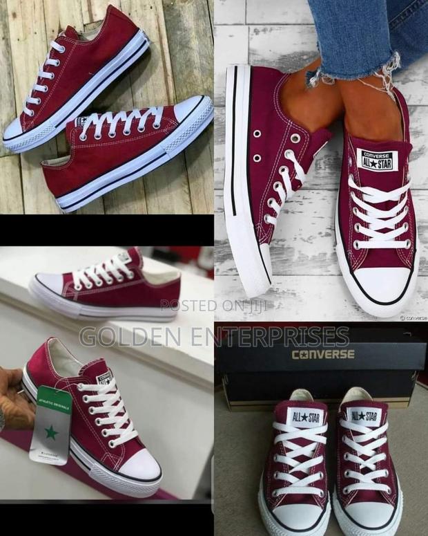 Maroon Low Cut Converse 36-45 - thumbnail 3