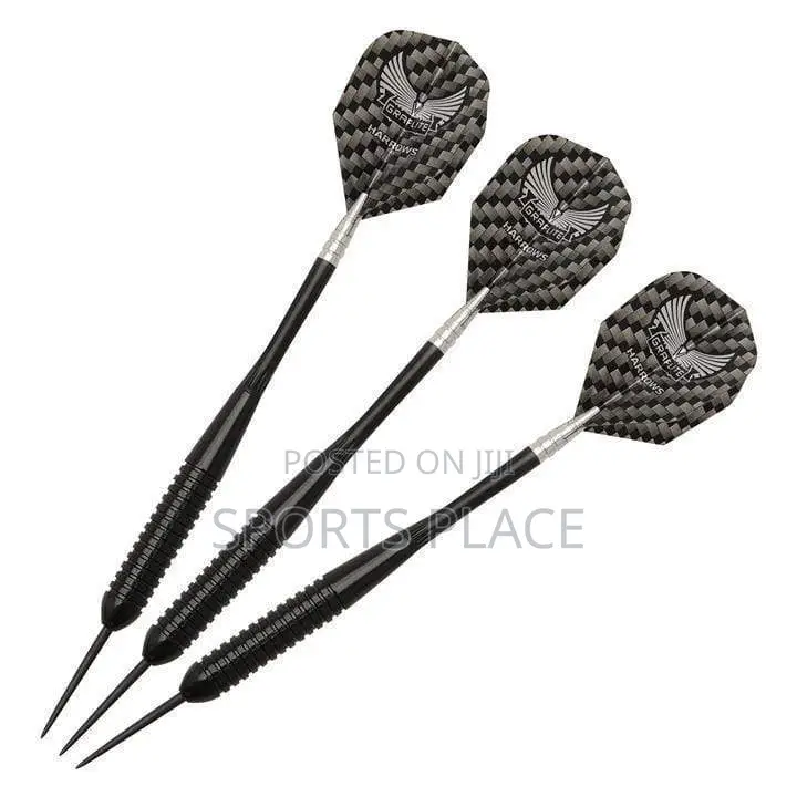 Harrows Black Arrow Brass Knurled Steel Tip Darts