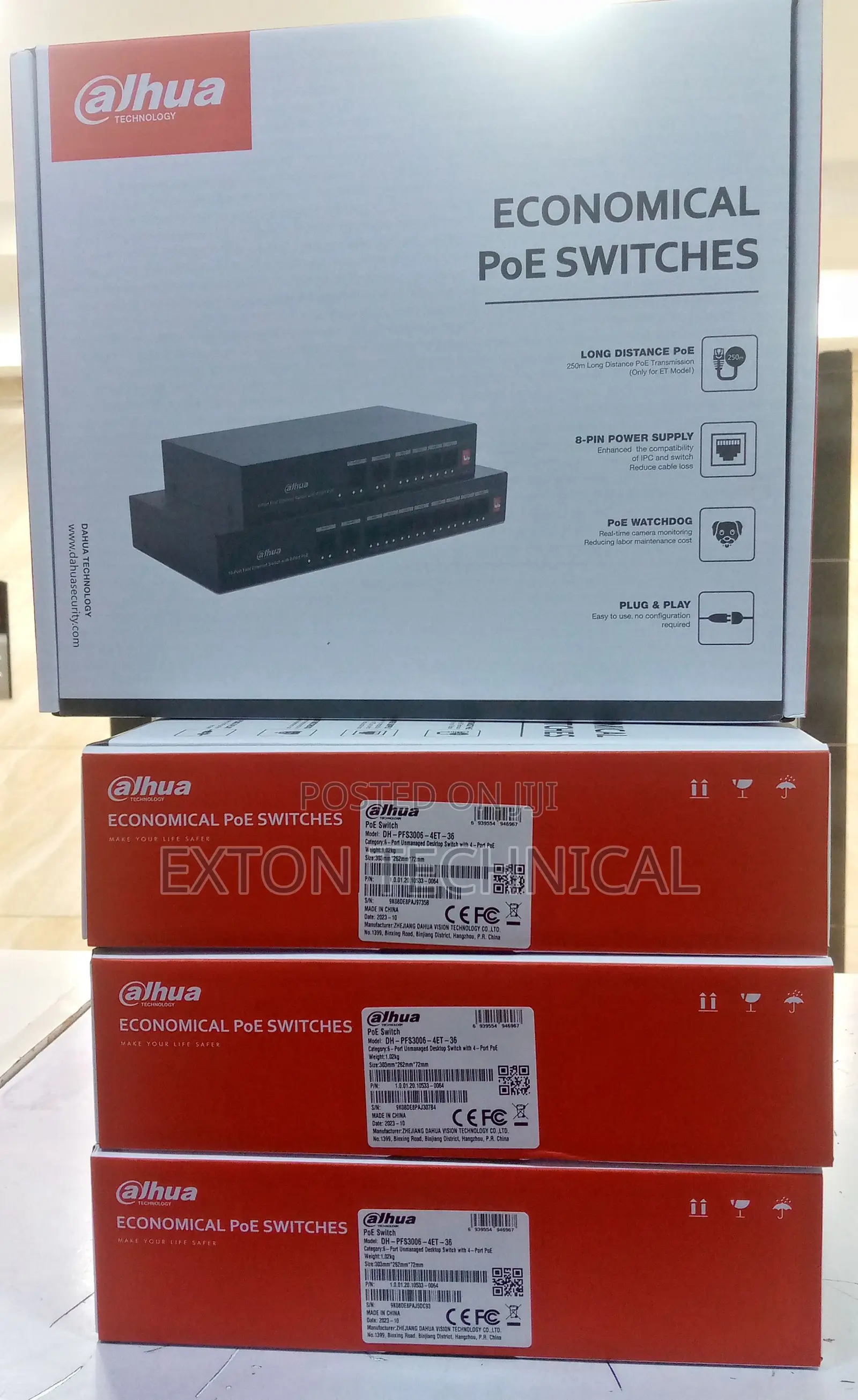 4 Port Dahua Unmanaged Poe Ethernet Switch