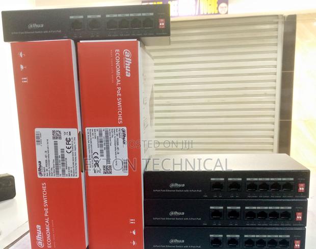Dahua 6 Port Fast Ethernet Switch With 4 Port Poe