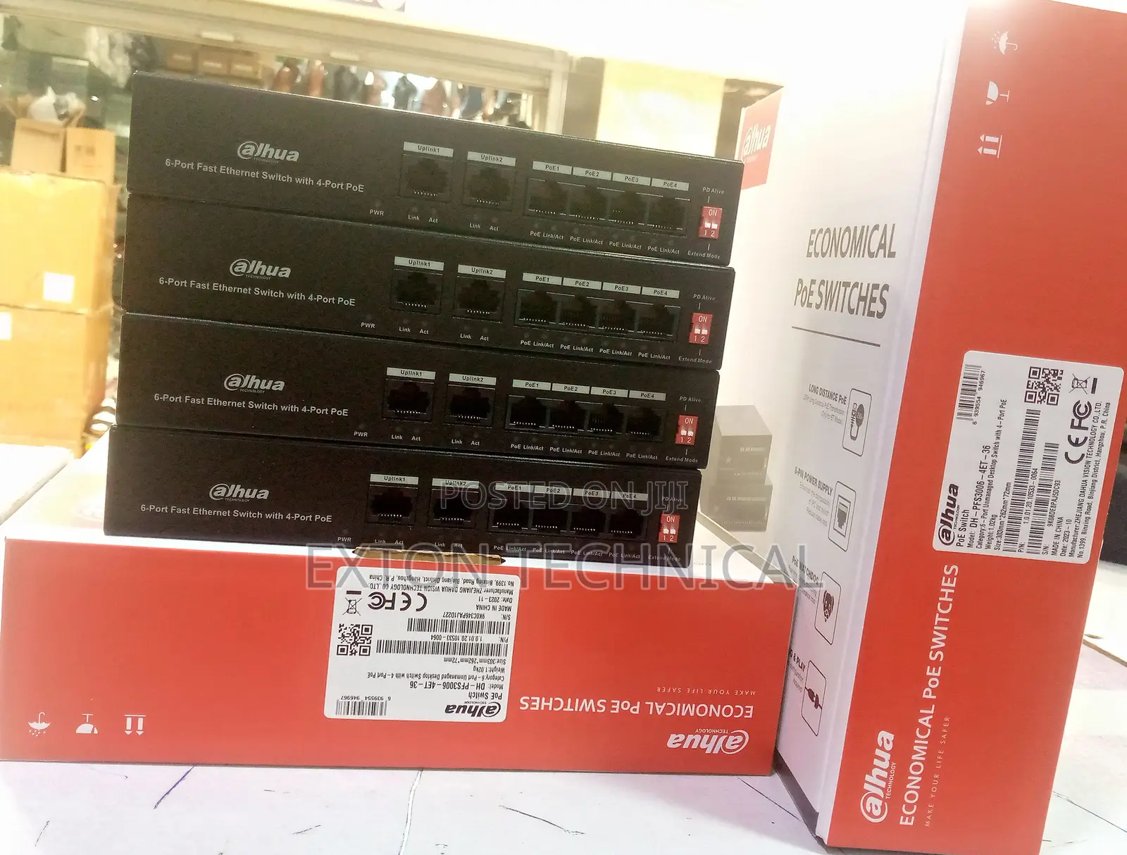 6 Port Unmanaged Desktop Switch With 4 Port, 100-240v