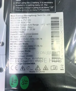 MUST Hybrid Inverter 24v 3kva