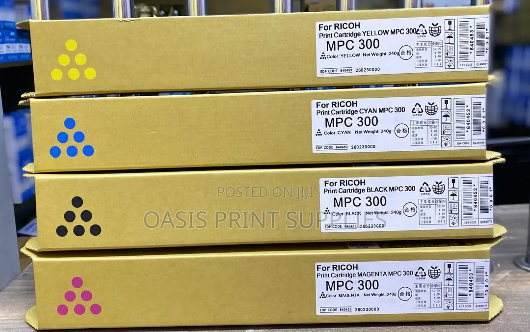 MPC 300 Black, Yellow, Cyan Magenta Original Toner