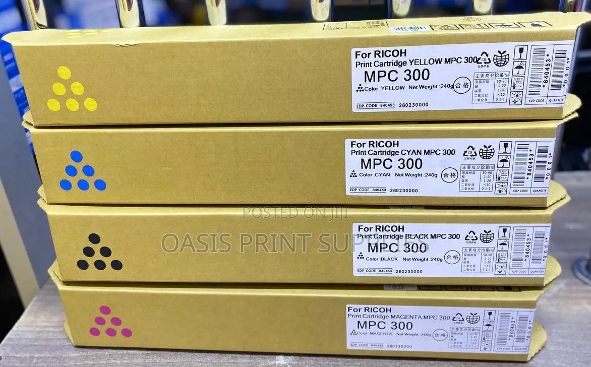 MPC 300 Black, Yellow, Cyan Magenta Original Toner