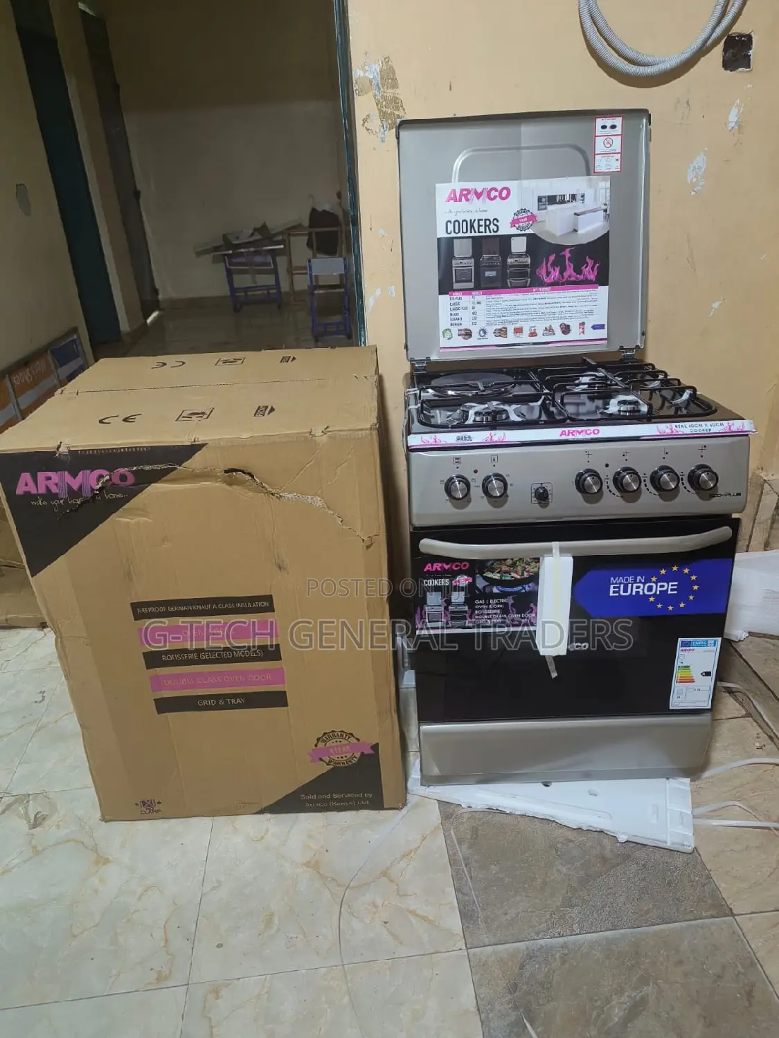 Cooker! Armco 3gas 1electric Hot Plate 60*60 Oven Cooker