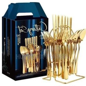 Spoon Fork 24 PCS Golden, - thumbnail 2