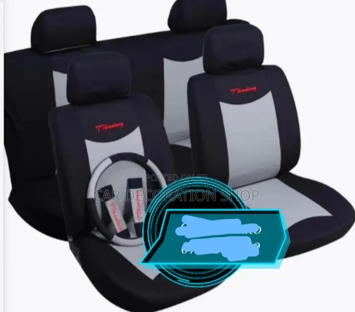 Grey Black Fabric Seat Covers