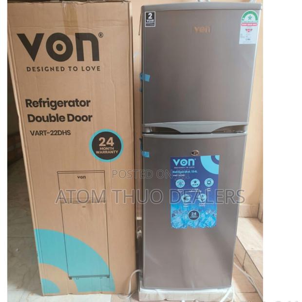 VART-22DHS Von 138 Litres Double Door Fridge - main view