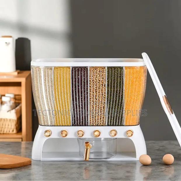 Acrylic Partitioned Rice/Cereal Dispenser - thumbnail 4