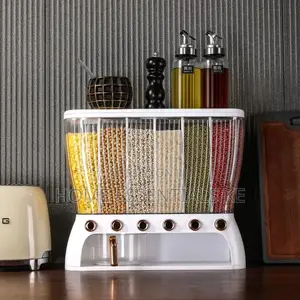 Acrylic Partitioned Rice/Cereal Dispenser